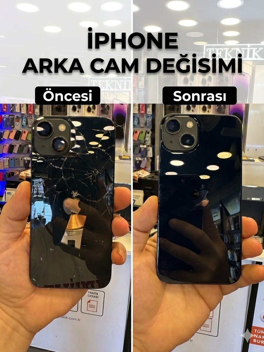 Kadıköy iPhone arka cam değişimi öncesi ve sonrası